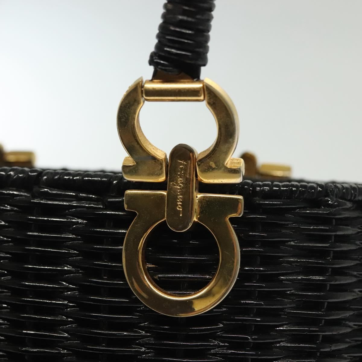 Salvatore Ferragamo Gancini mini handbag Wood, BLACK, WOOD, Handbag