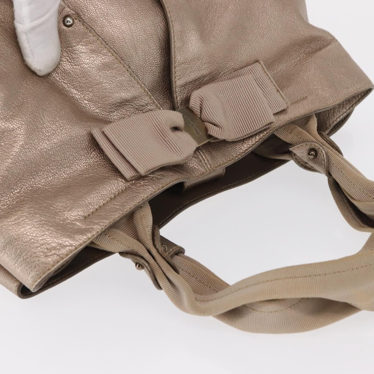 Salvatore Ferragamo Vala tote Leather, BEIGE, LEATHER, Tote bag