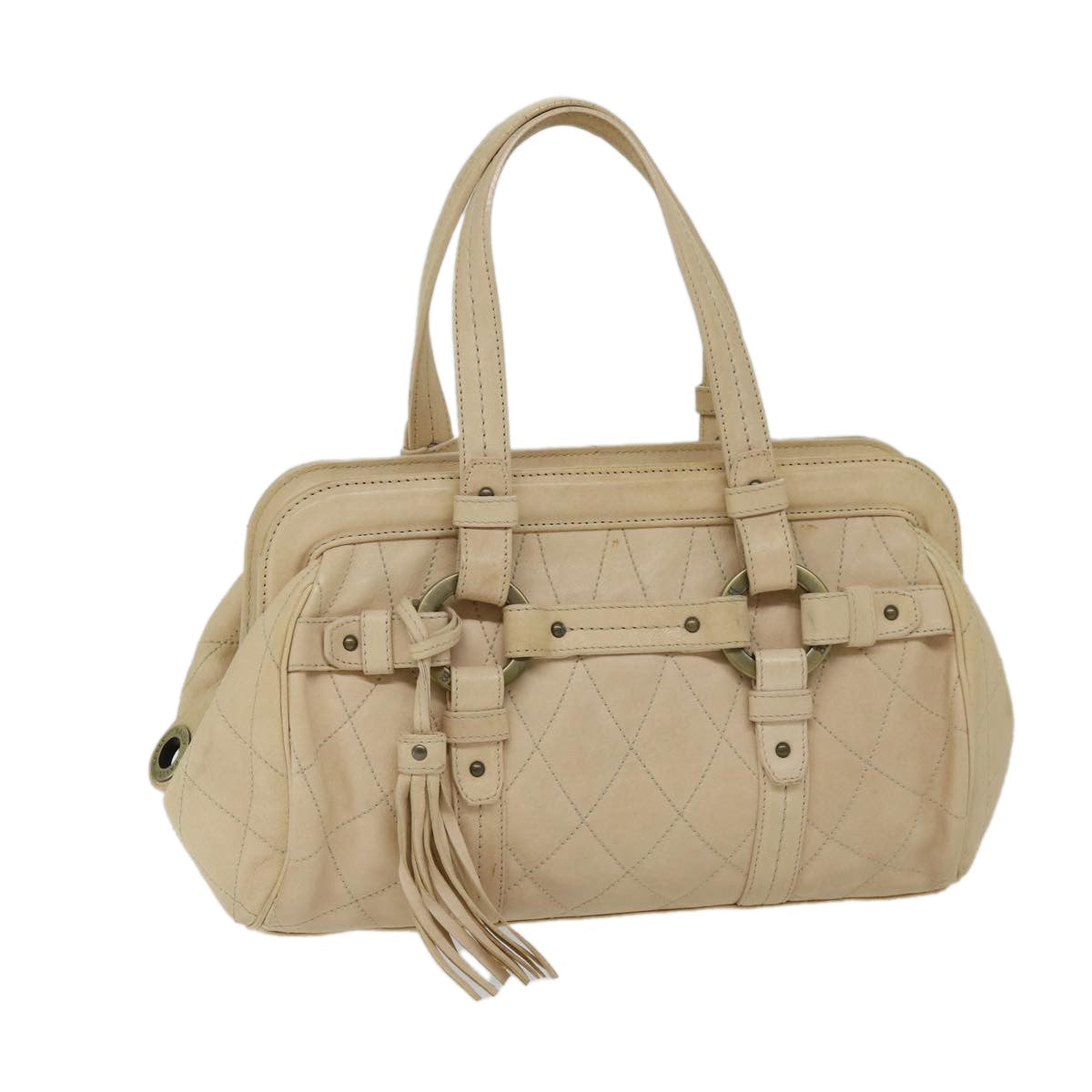Bally Handbag Leather, ECRU, LEATHER, Handbag