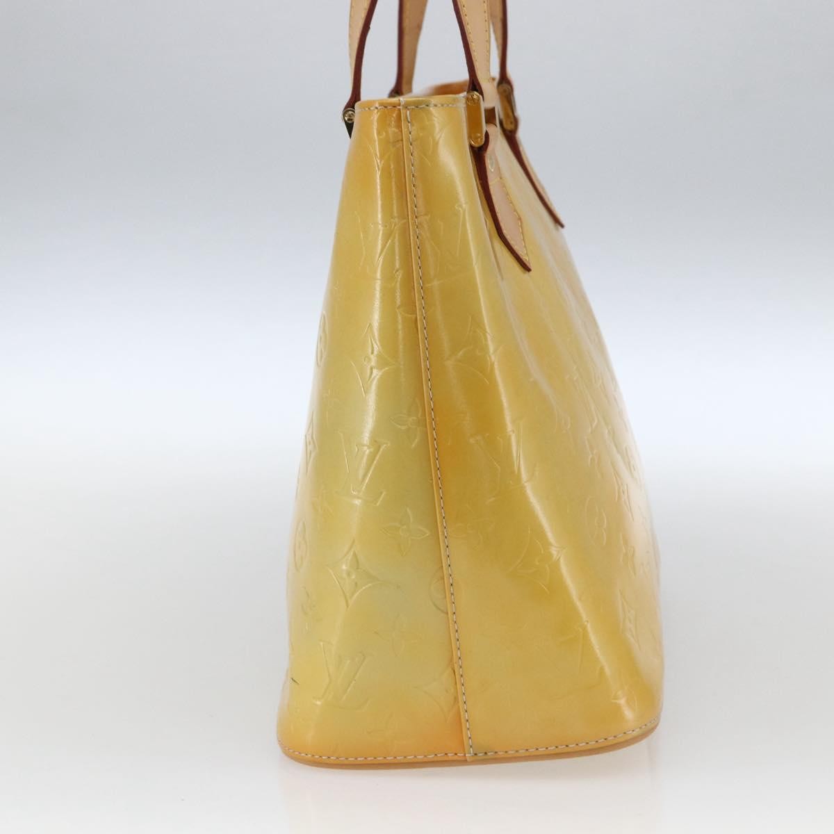 Louis Vuitton Houston Handbag Monogram Vernis, YELLOW, PATENT_LEATHER, Tote bag