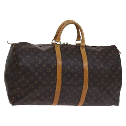 Louis Vuitton Keepall Bag Monogram Canvas, BROWN, CANVAS, Travel bag