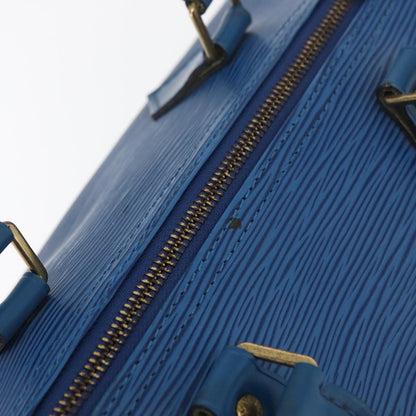 Louis Vuitton Speedy Handbag Epi Leather, Blue, Leather, Handbag