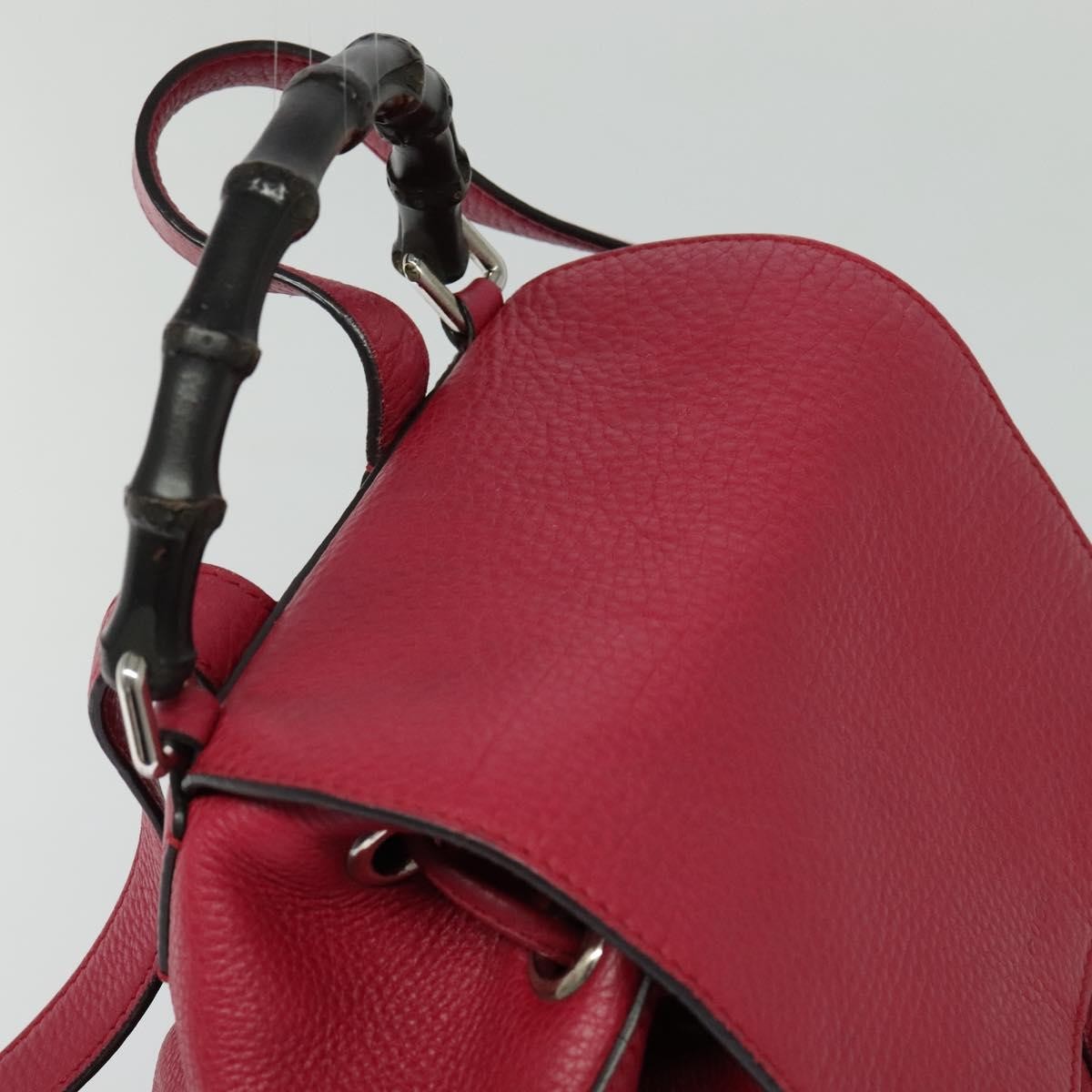 Gucci Bamboo Tassel Backpack Leather, PINK, LEATHER, Backpack