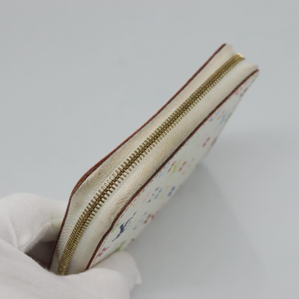 Louis Vuitton Porte-Monnaie Zippy Wallet Monogram Multicolor, White, Canvas, Wallet