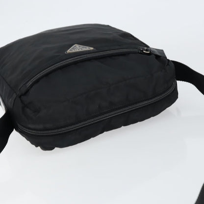 Prada Front Pocket Messenger Bag Tessuto, BLACK, NYLON, Shoulder bag