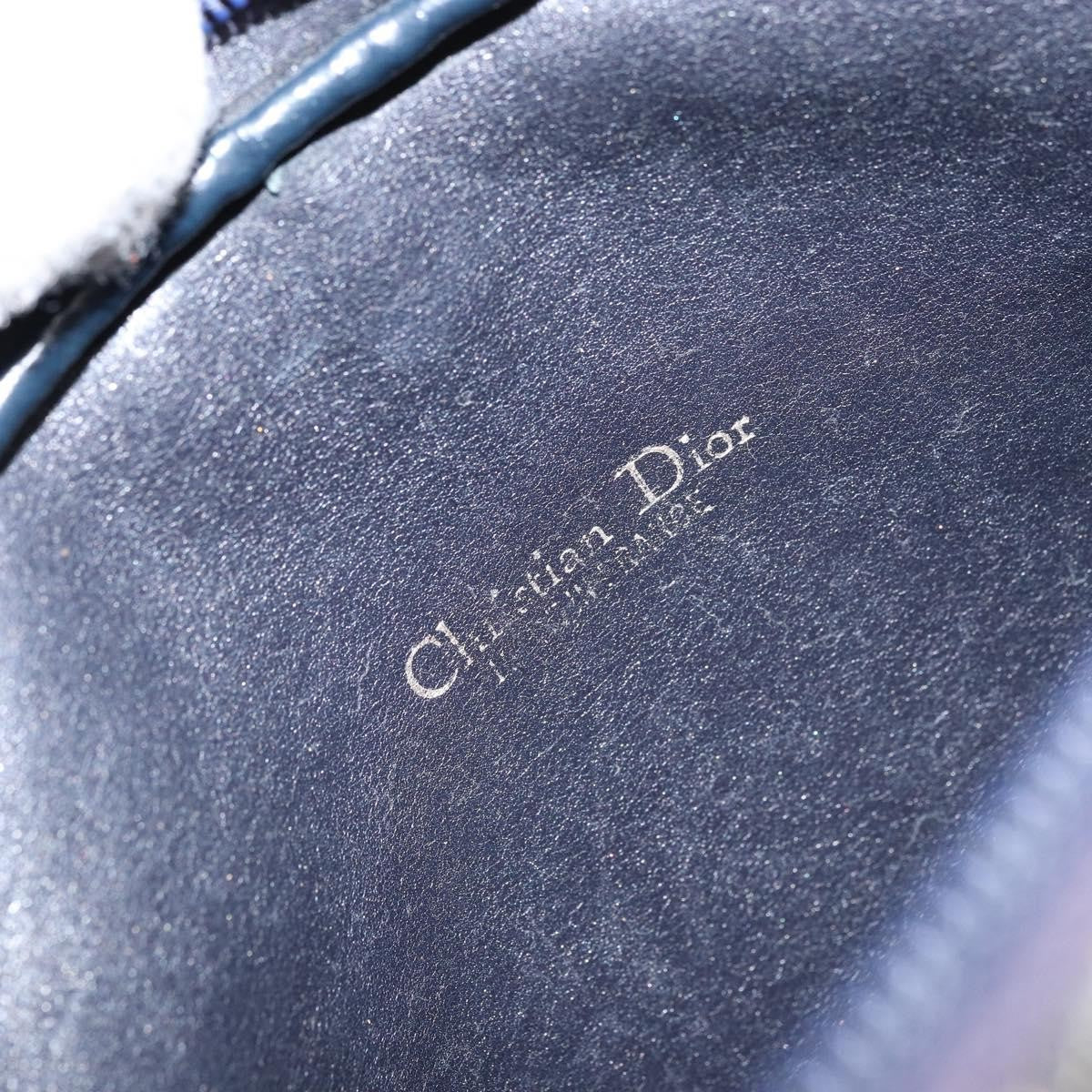 Christian Dior Vintage Trotter Shoulder Bag Canvas, NAVY, CANVAS, Shoulder bag
