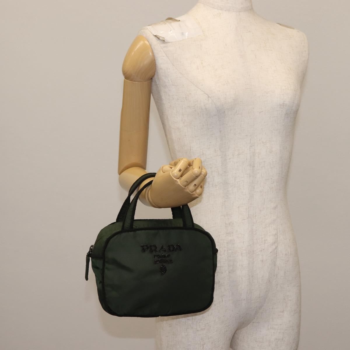Prada Vintage Handbag Tessuto, Khaki, Nylon, Handbag