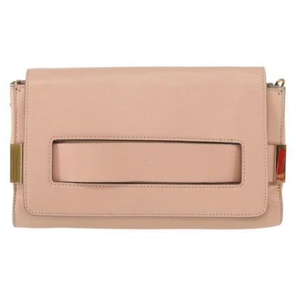 Chloe Elle Chain Clutch Leather, PINK, LEATHER, Shoulder bag