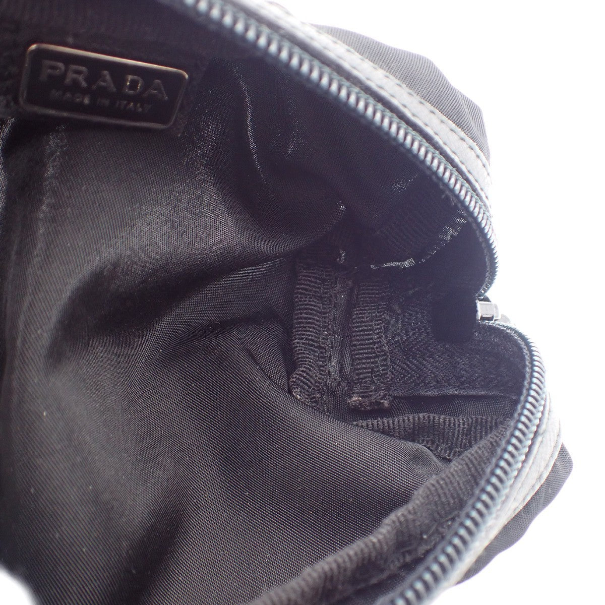 Prada Padded Zip Belt Bag Tessuto, BLACK, NYLON, Clutche & pouche
