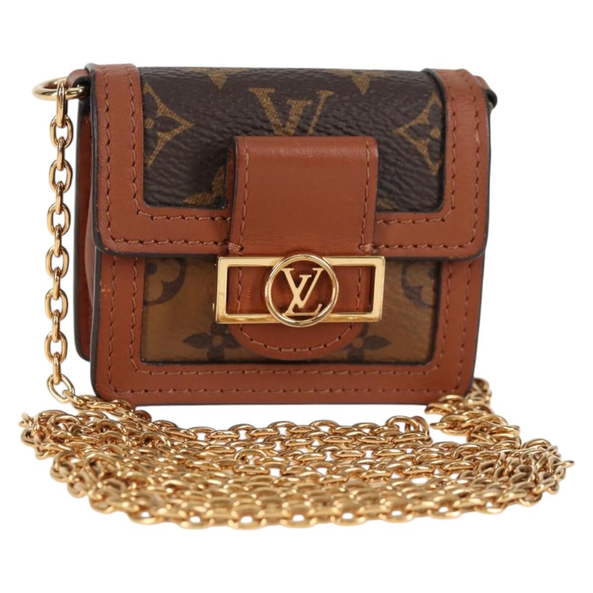 Louis Vuitton Dauphine Chain Wallet Reverse Monogram Canvas, BROWN, CANVAS, Wallets