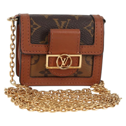Louis Vuitton Dauphine Chain Wallet Reverse Monogram Canvas, BROWN, CANVAS, Wallets