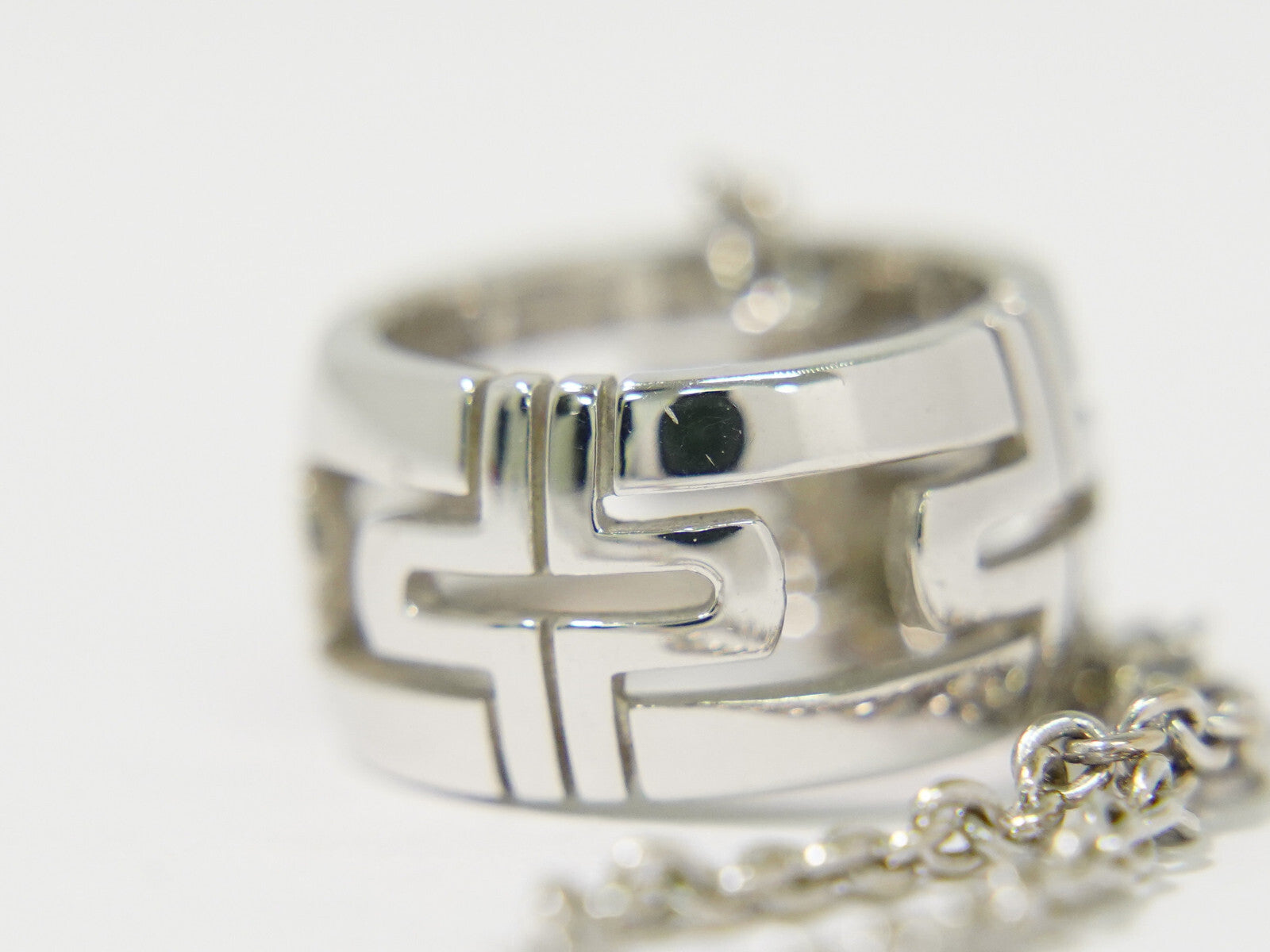 Bvlgari Parentesi Pendant Necklace 18K White Gold, SILVER, WHITE_GOLD, Necklace