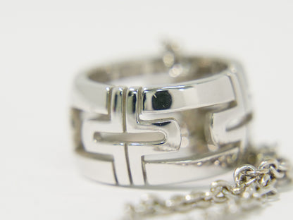 Bvlgari Parentesi Pendant Necklace 18K White Gold, SILVER, WHITE_GOLD, Necklace