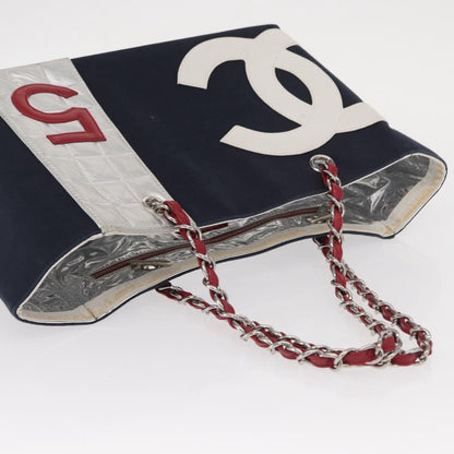 Chanel No.5 Tote Canvas and Leather, NAVY, CANVAS, Tote bag