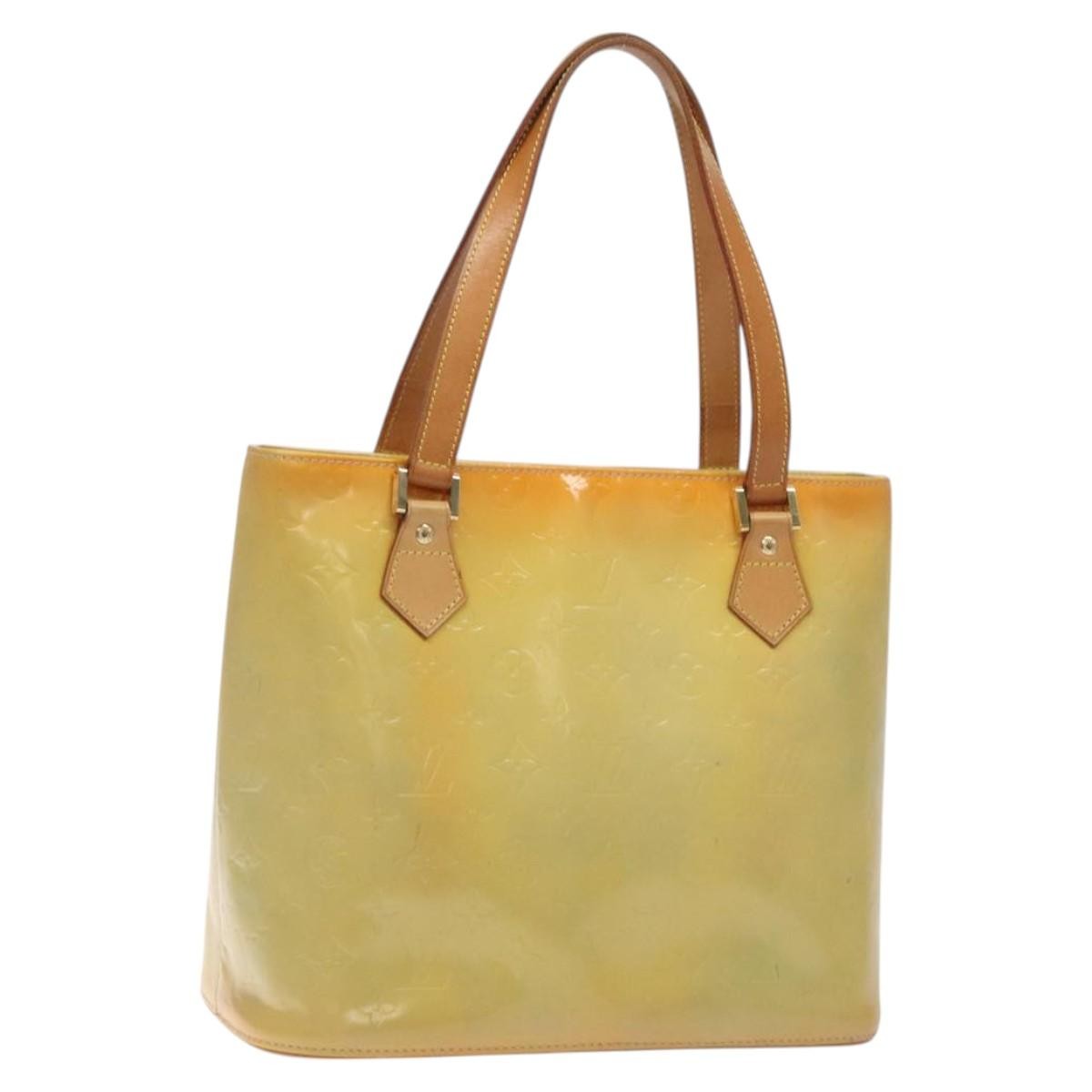 Louis Vuitton Houston Handbag Monogram Vernis, YELLOW, PATENT_LEATHER, Handbag
