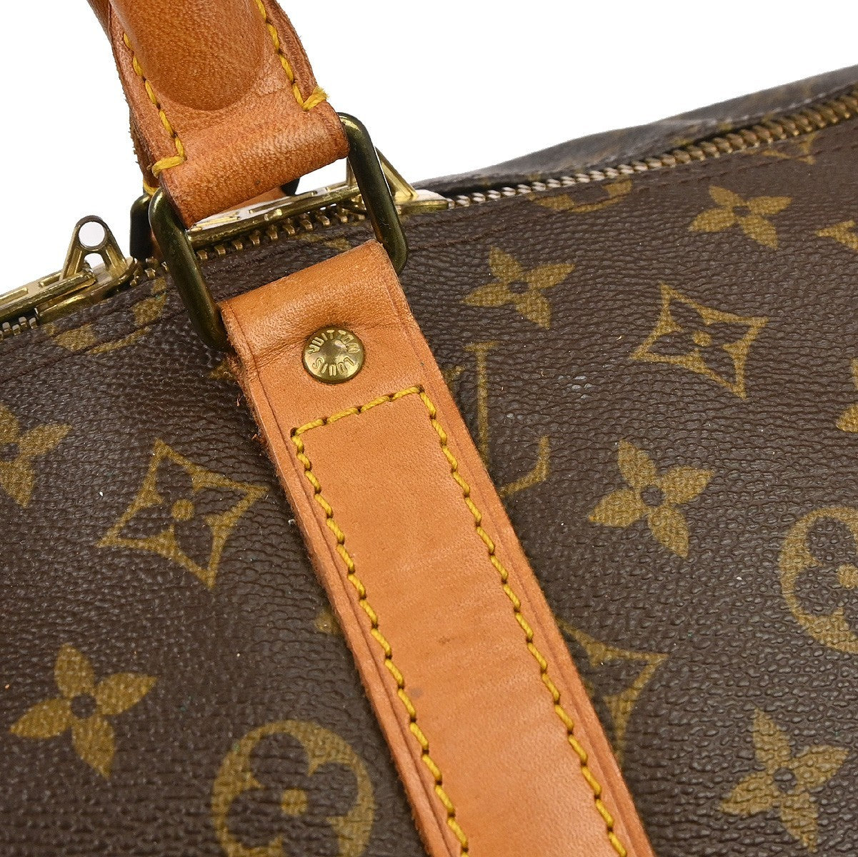 Louis Vuitton Keepall Bag Monogram Canvas, BROWN, CANVAS, Travel bag