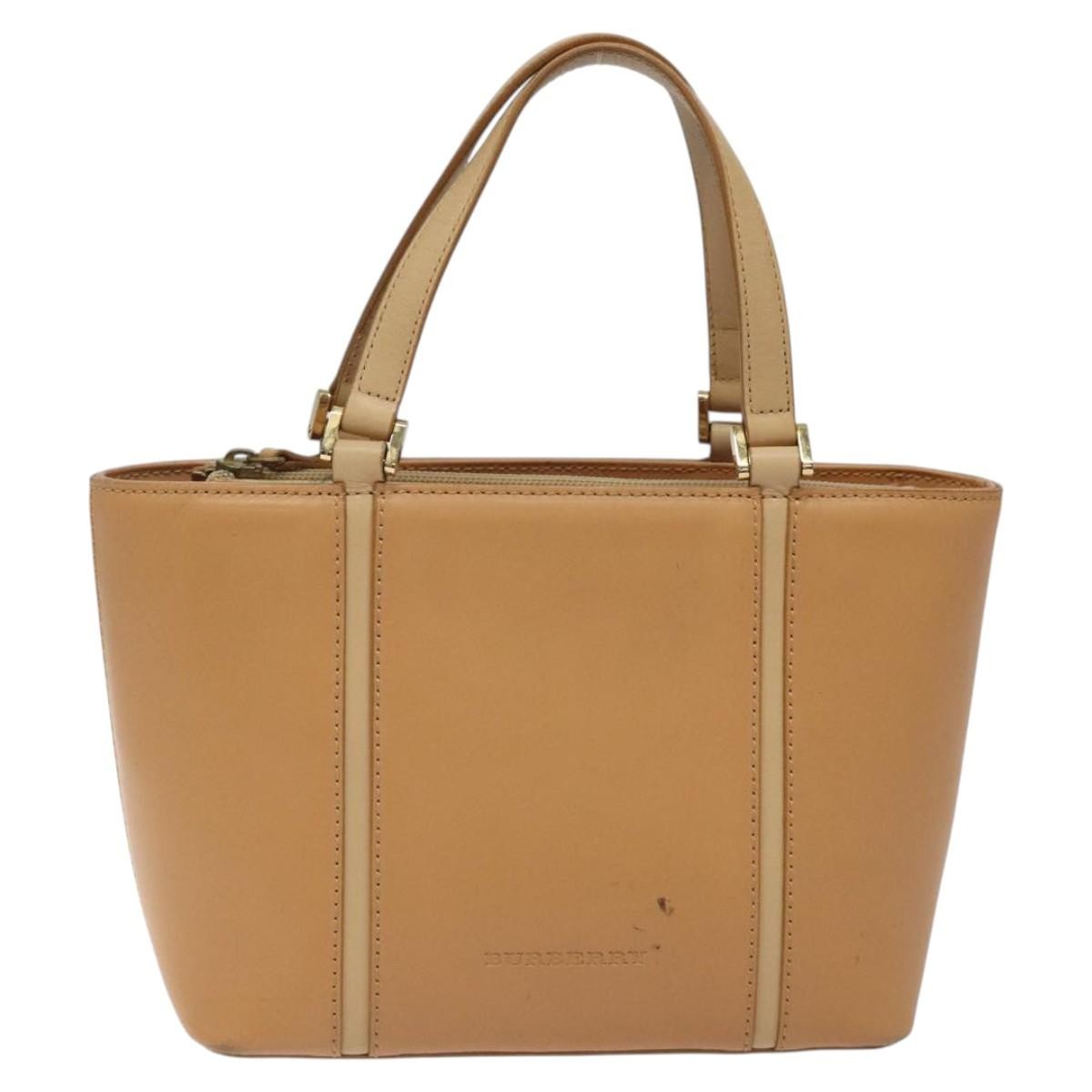 Burberry Vintage Handbag Leather, BEIGE, LEATHER, Handbag