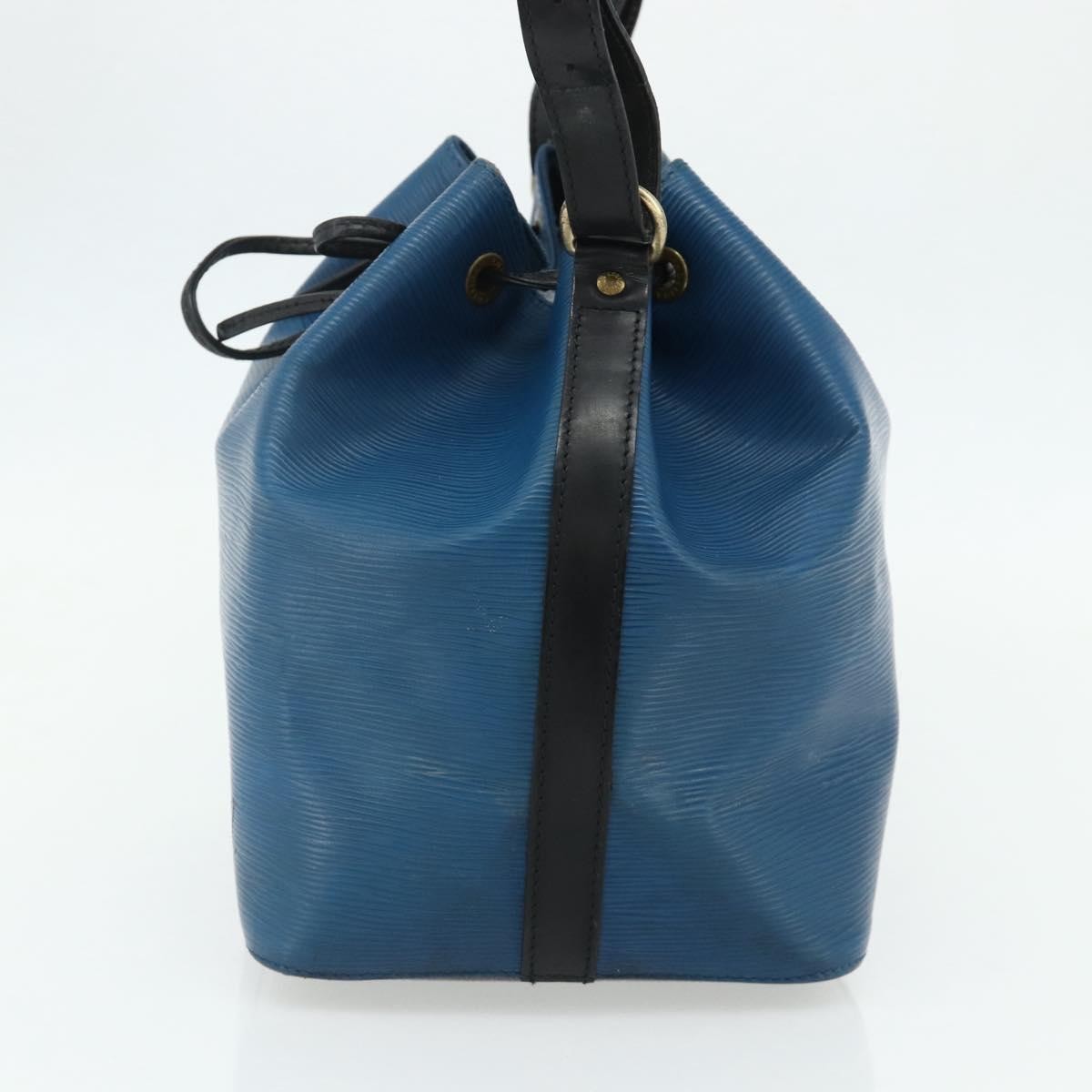 Louis Vuitton Bicolor Petit Noe Handbag Epi Leather, Blue, Leather, Shoulder Bag
