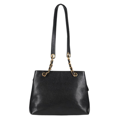 Chanel Vintage Front Pocket Camera Shoulder Bag Quilted Caviar, BLACK, LEATHER, Shoulder bag