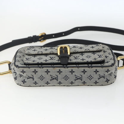 Louis Vuitton Juliette Crossbody Bag Mini Lin, BLUE, CANVAS, Shoulder bag