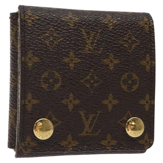 Louis Vuitton CASE JEWELRY BOX Canvas, BROWN, CANVAS, Wallets