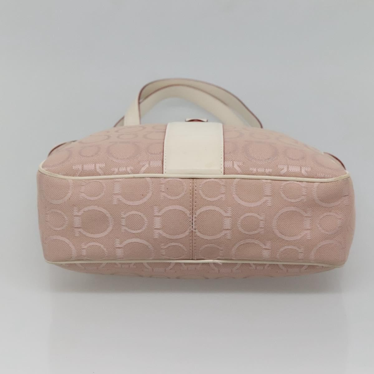Salvatore Ferragamo Gancini Tote Canvas, PINK, CANVAS, Tote bag