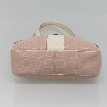Salvatore Ferragamo Gancini Tote Canvas, PINK, CANVAS, Tote bag