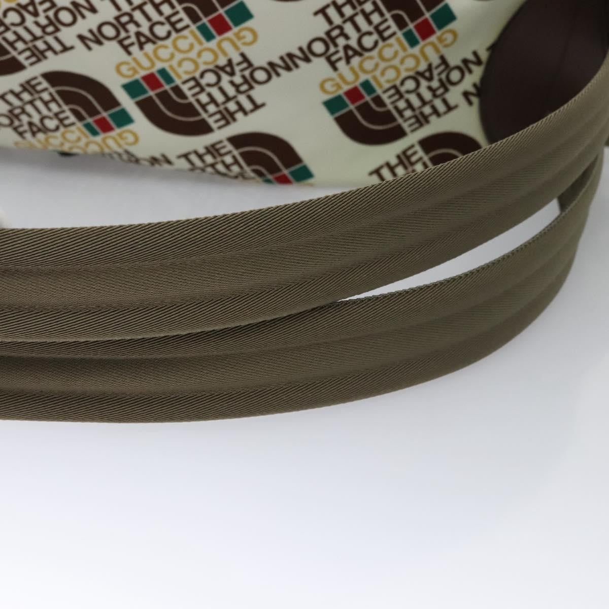 Gucci Gucci x The North Face Zip Backpack Printed Nylon, ECRU, NYLON, Backpack