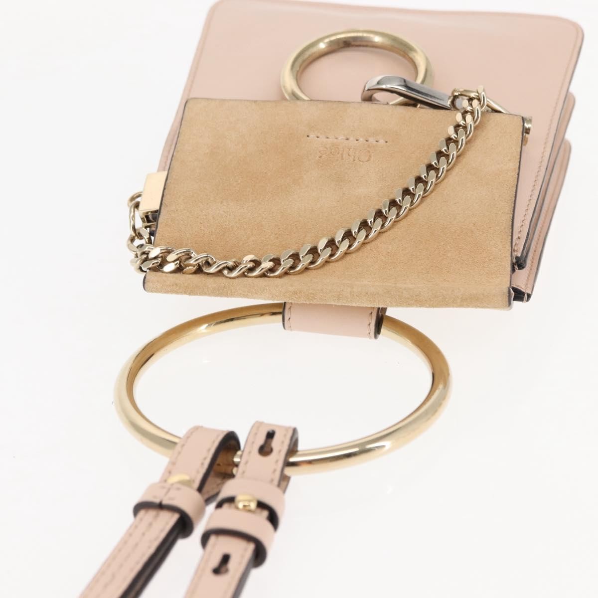 Chloe Faye Bracelet Crossbody Bag Leather and Suede, PINK, SUEDE, Crossbody bag