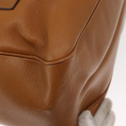 Salvatore Ferragamo Gancini Shoulder Bag Leather, BROWN, LEATHER, Shoulder bag