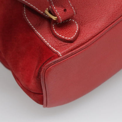 Gucci Bamboo Tassel Backpack Suede, RED, SUEDE, Backpack