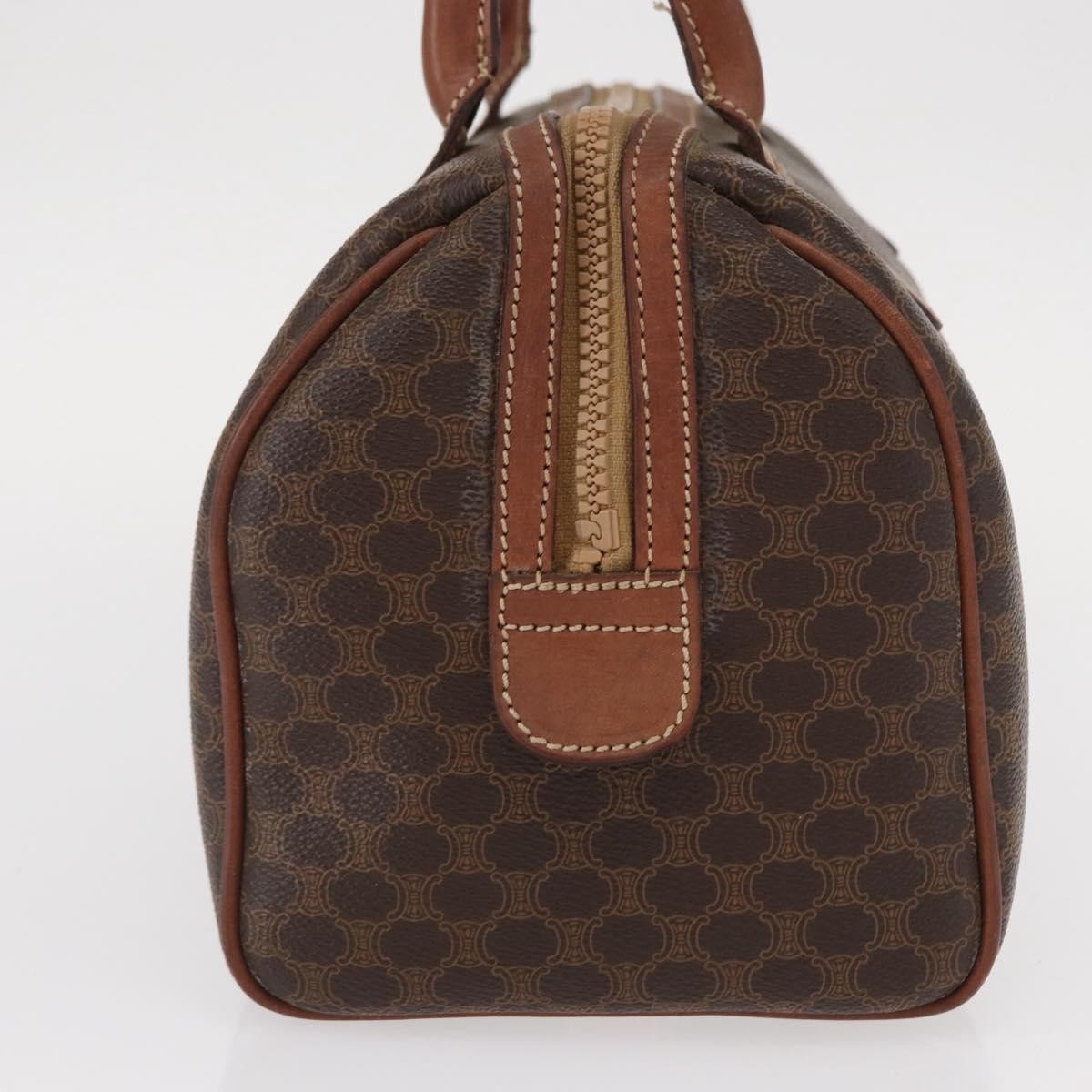 Celine Vintage Macadam Boston bag Canvas, BROWN, CANVAS, Travel bag