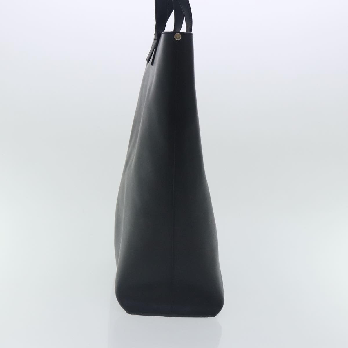 Saint Laurent Shopper Tote Leather, BLACK, LEATHER, Tote bag