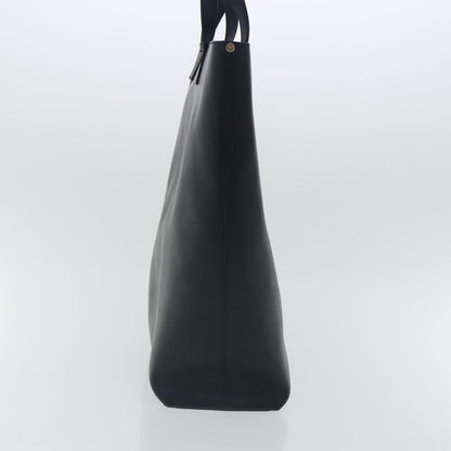 Saint Laurent Shopper Tote Leather, BLACK, LEATHER, Tote bag
