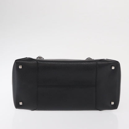 Salvatore Ferragamo Vintage Handbag Leather, BLACK, LEATHER, Handbag
