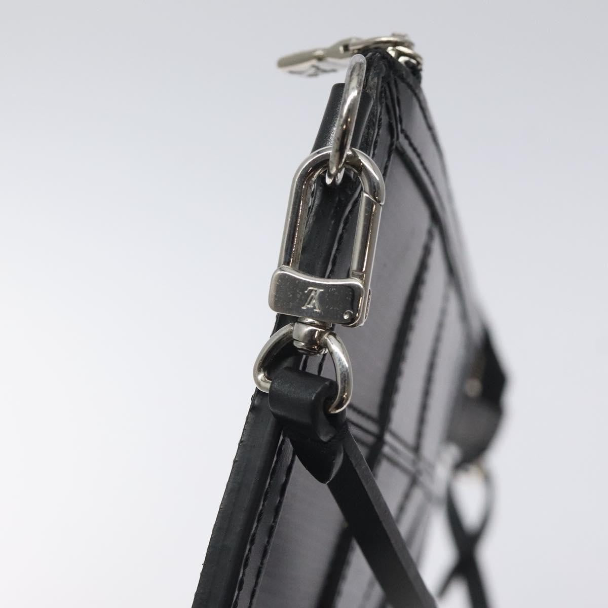 Louis Vuitton Delmonico Pochette Stretch Epi Leather, BLACK, LEATHER, Clutche & pouche