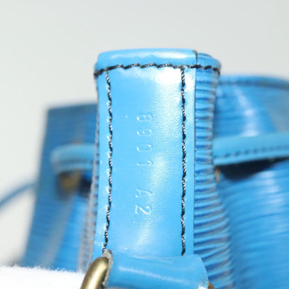 Louis Vuitton Petit Noe Handbag Epi Leather, BLUE, LEATHER, Handbag