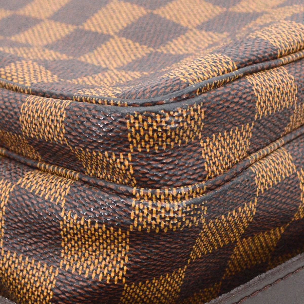 Louis Vuitton Naviglio Handbag Damier, Brown, Canvas, Shoulder Bag