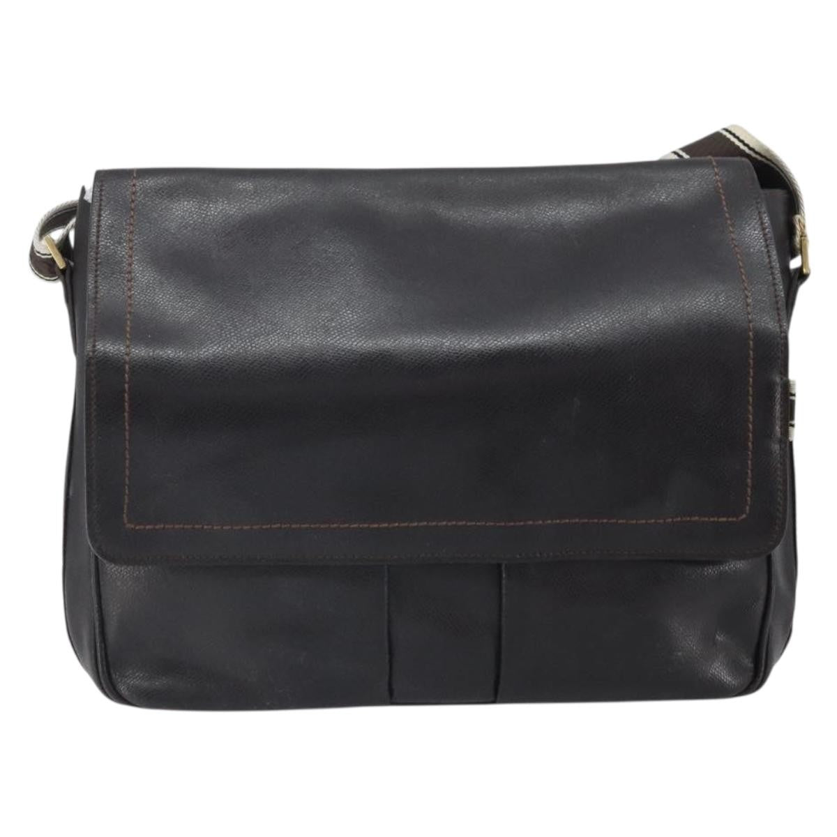 Salvatore Ferragamo Vintage Shoulder Bag Leather, BROWN, LEATHER, Shoulder bag