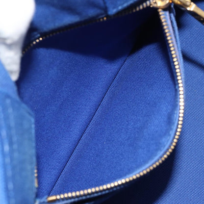 Prada Canapa Open Tote Canvas, BLUE, CANVAS, Tote bag