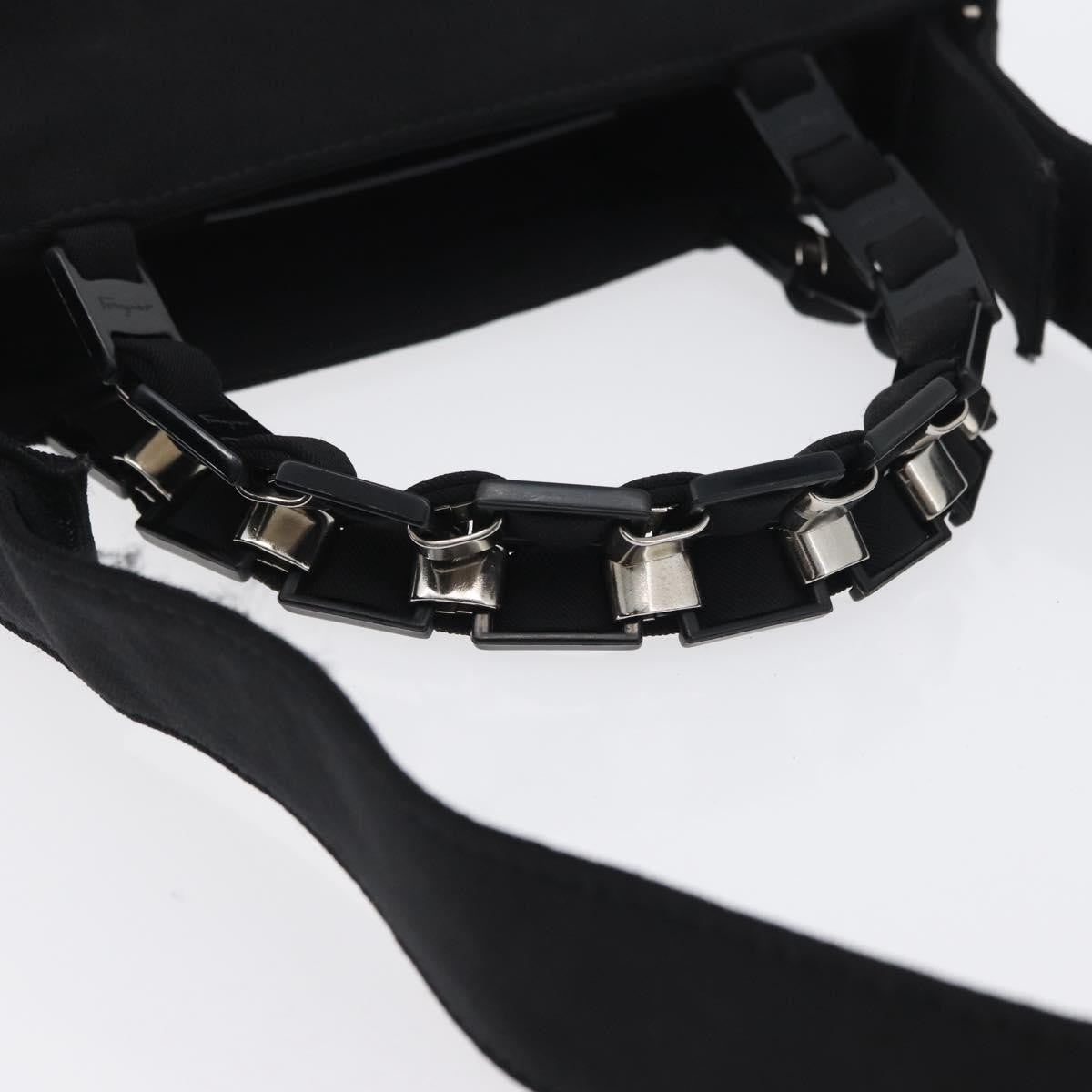 Salvatore Ferragamo Vintage Handbag Canvas, Black, Canvas, Handbag
