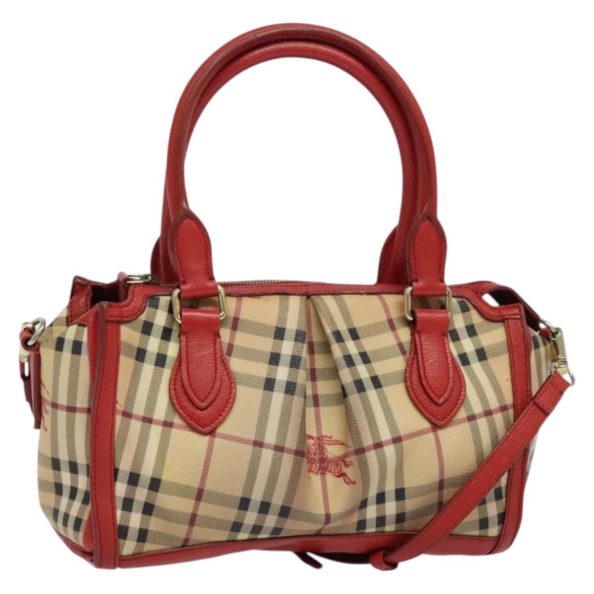 Burberry Pilgrim Satchel Haymarket Coated Canvas, BEIGE, CANVAS, Handbag