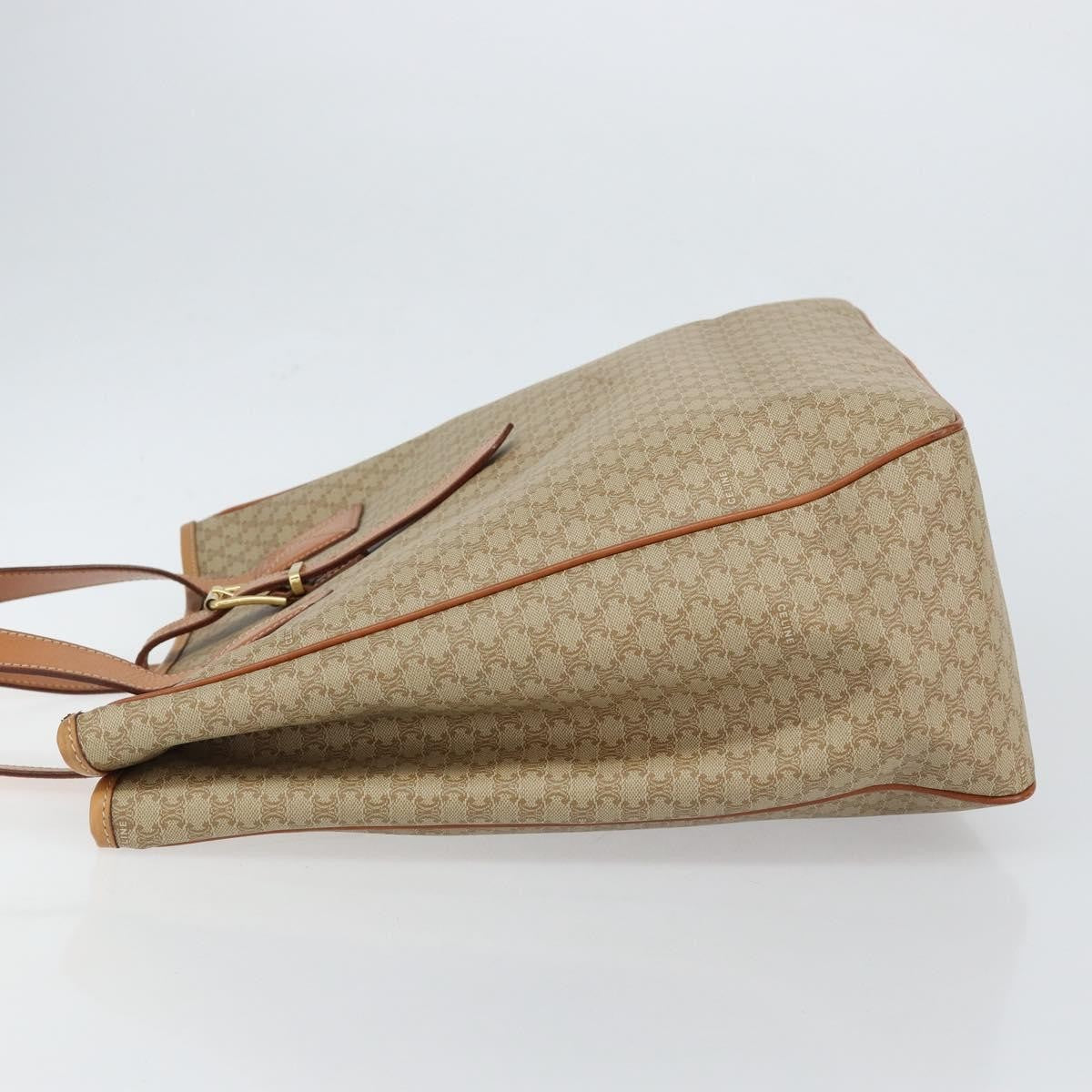 Celine Macadam Shoulder Bag PVC Leather, BEIGE, CANVAS, Shoulder bag