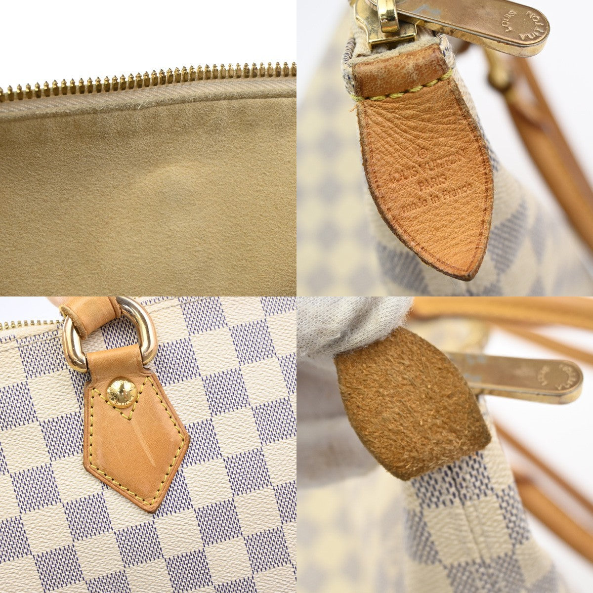 Louis Vuitton Saleya Handbag Damier, WHITE, CANVAS, Shoulder bag