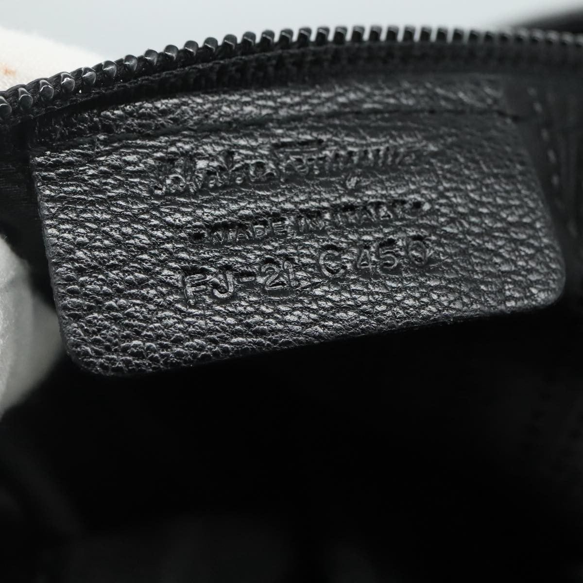 Salvatore Ferragamo Flap Handbag Leather, BLACK, LEATHER, Handbag