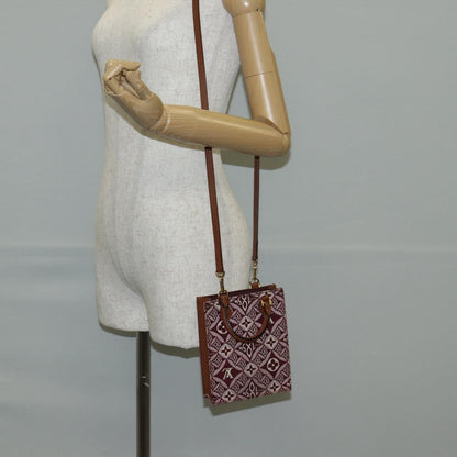Louis Vuitton Petit Sac Plat Bag Limited Edition Since 1854 Monogram Jacquard, BROWN, CANVAS, Handbag