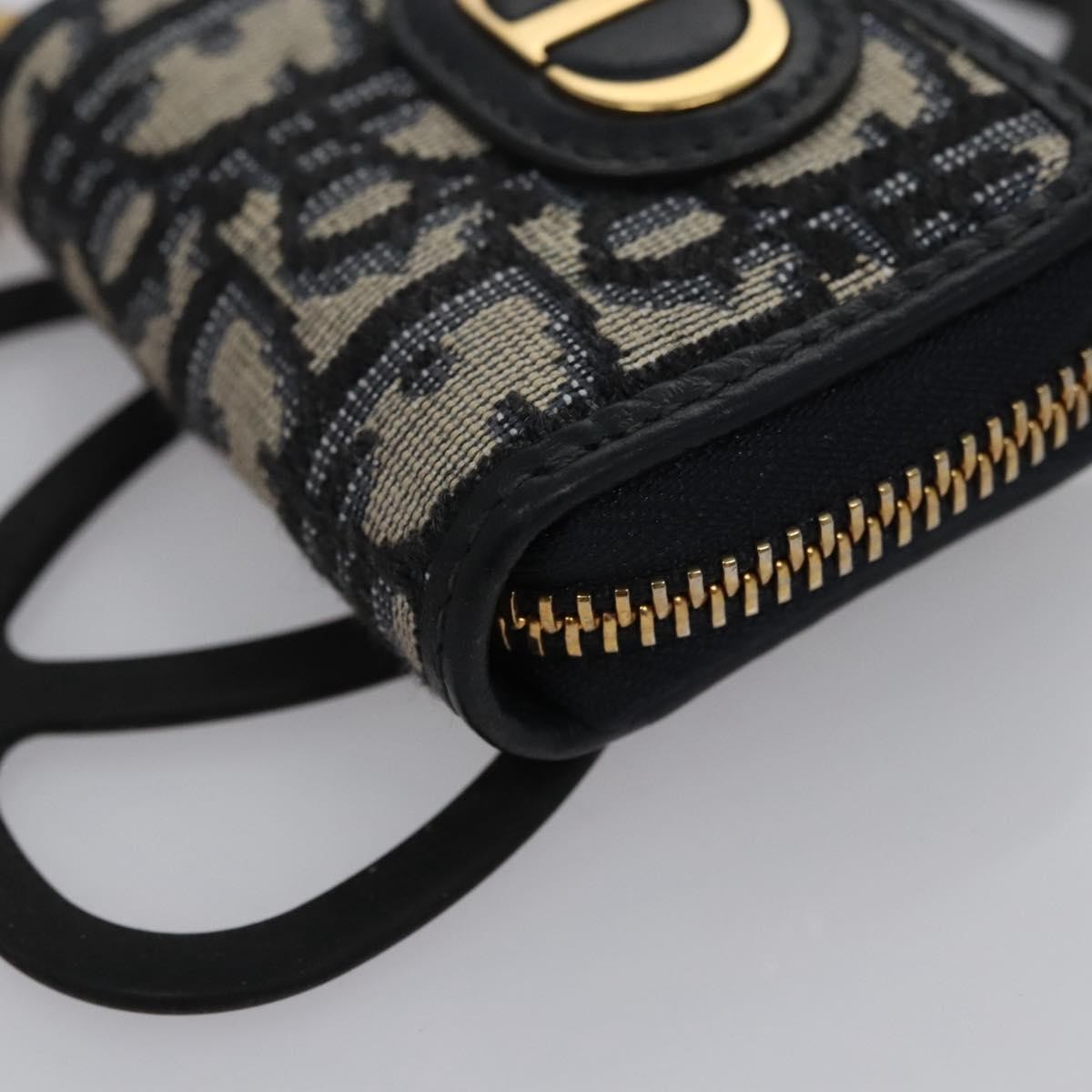 Christian Dior Trotter French Wallet Diorissimo Canvas, Navy, Canvas, Wallet
