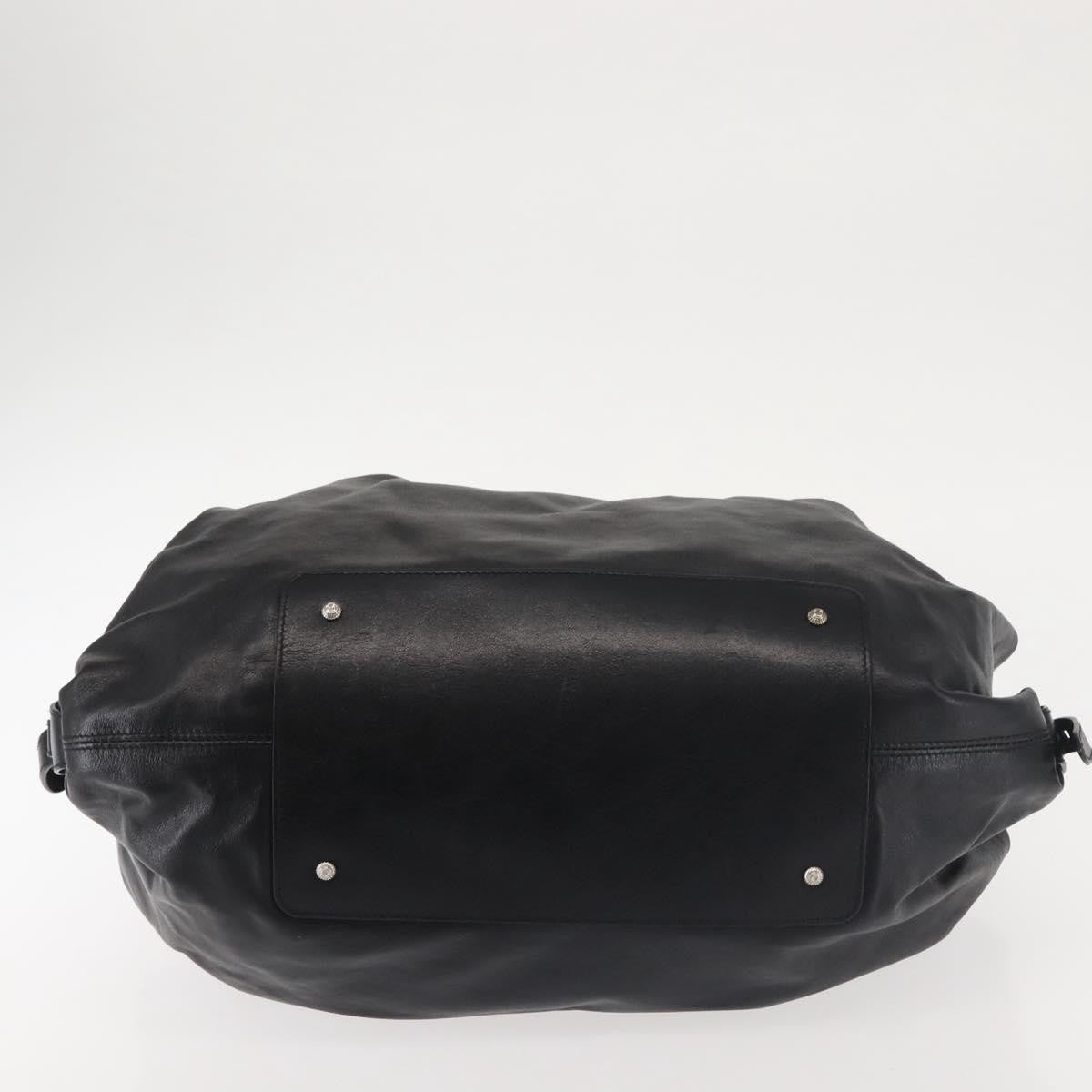 Salvatore Ferragamo Gancini Tote Leather, BLACK, LEATHER, Tote bag