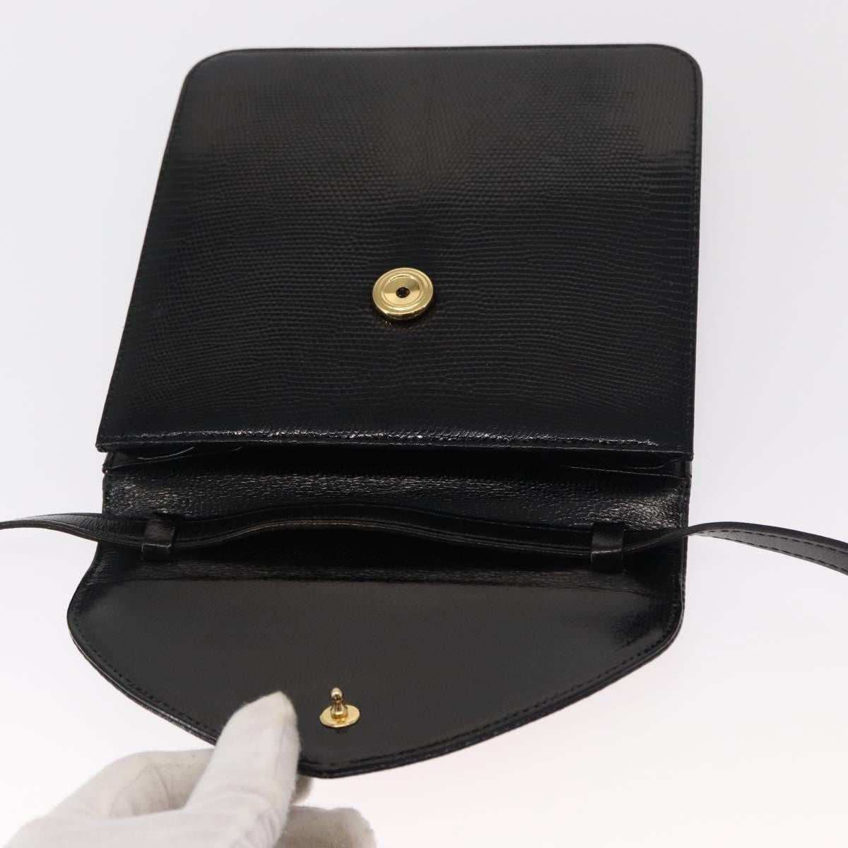 Saint Laurent Vintage Shoulder Bag Leather, BLACK, LEATHER, Shoulder bag