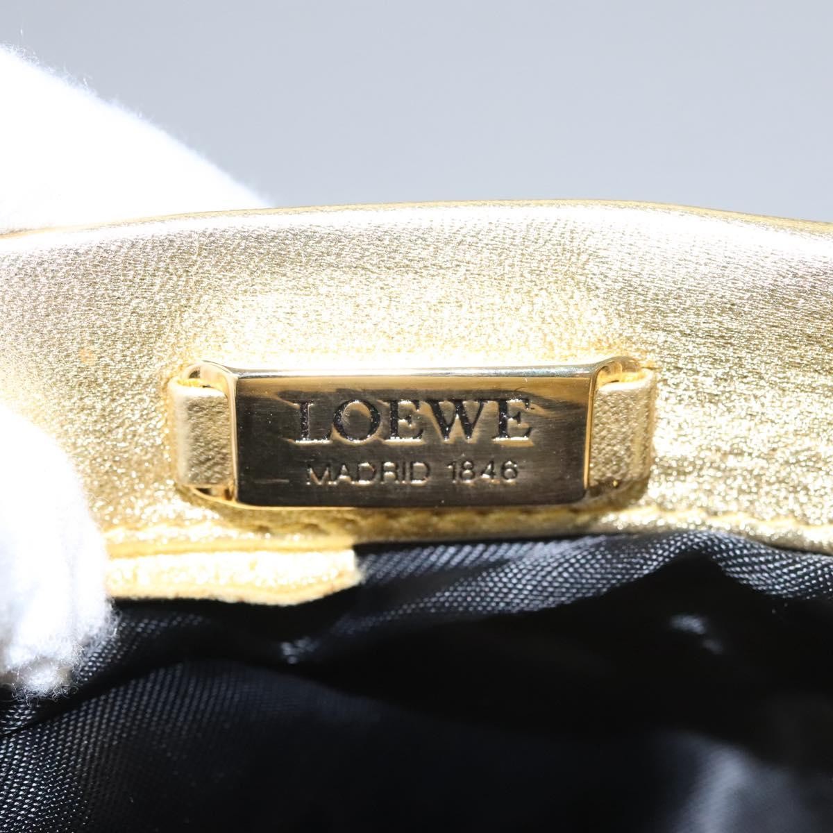 Loewe Vintage Crossbody Leather, GOLD, LEATHER, Shoulder bag